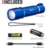 image:imageCoast XP11R 2600 Lumen USBC Rechargeable LED Flashlight with Slide Focusand Pure Beam Focusing Optic 4 Light Modes BlackBlue